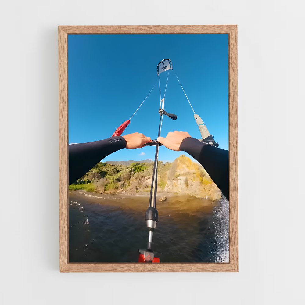 Poster Pêcheur des Vagues – affiche Kitesurf (vue 4)